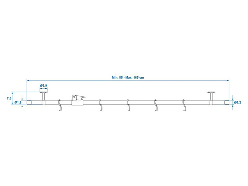 ProPlus 85-165 cm ophangrail