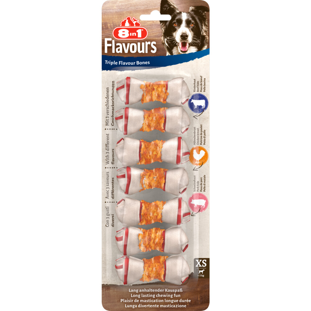 8in1 Triple Flavour Bones XS7 stuks