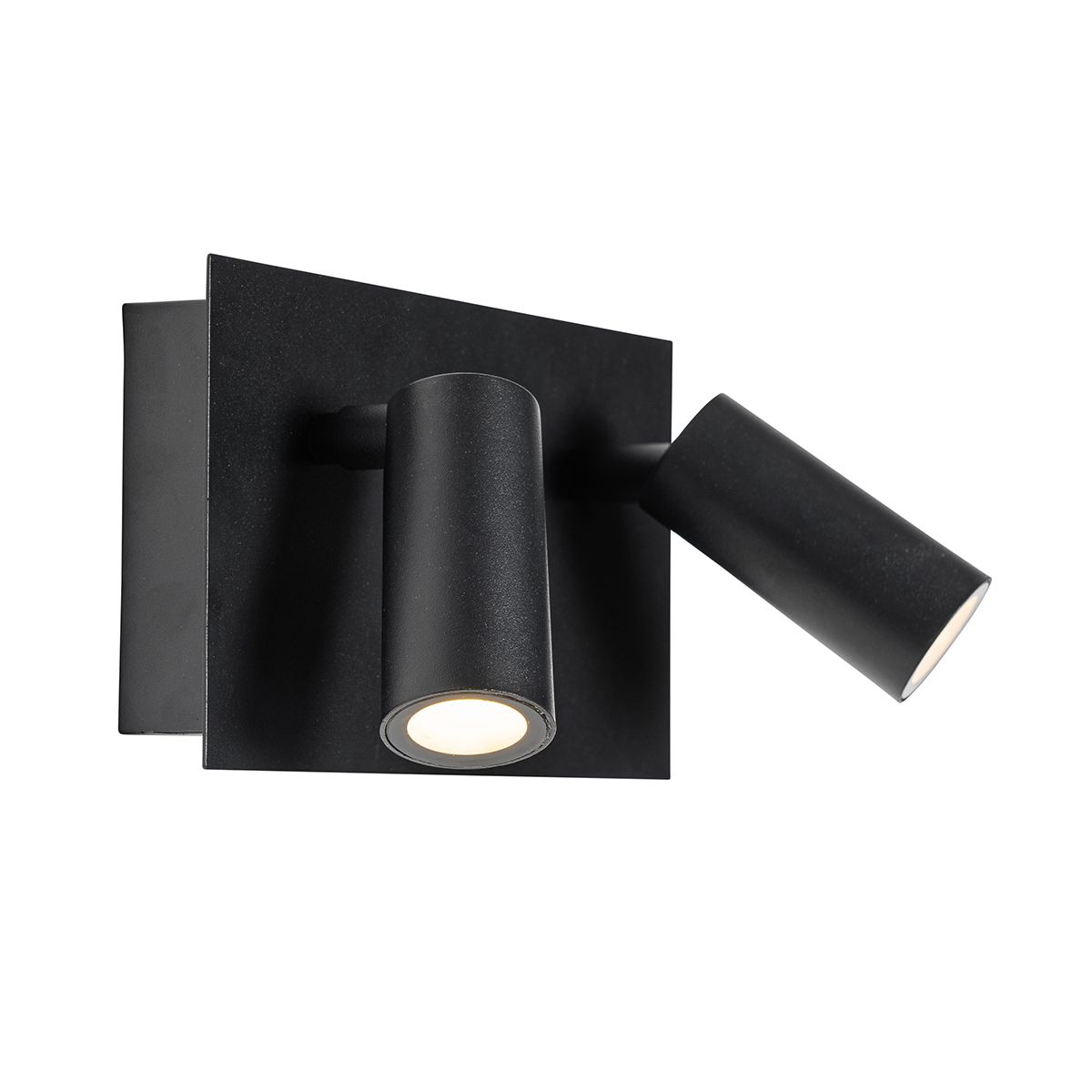 Buiten wandlamp zwart incl. LED 2-lichts bewegingssensor- Simon