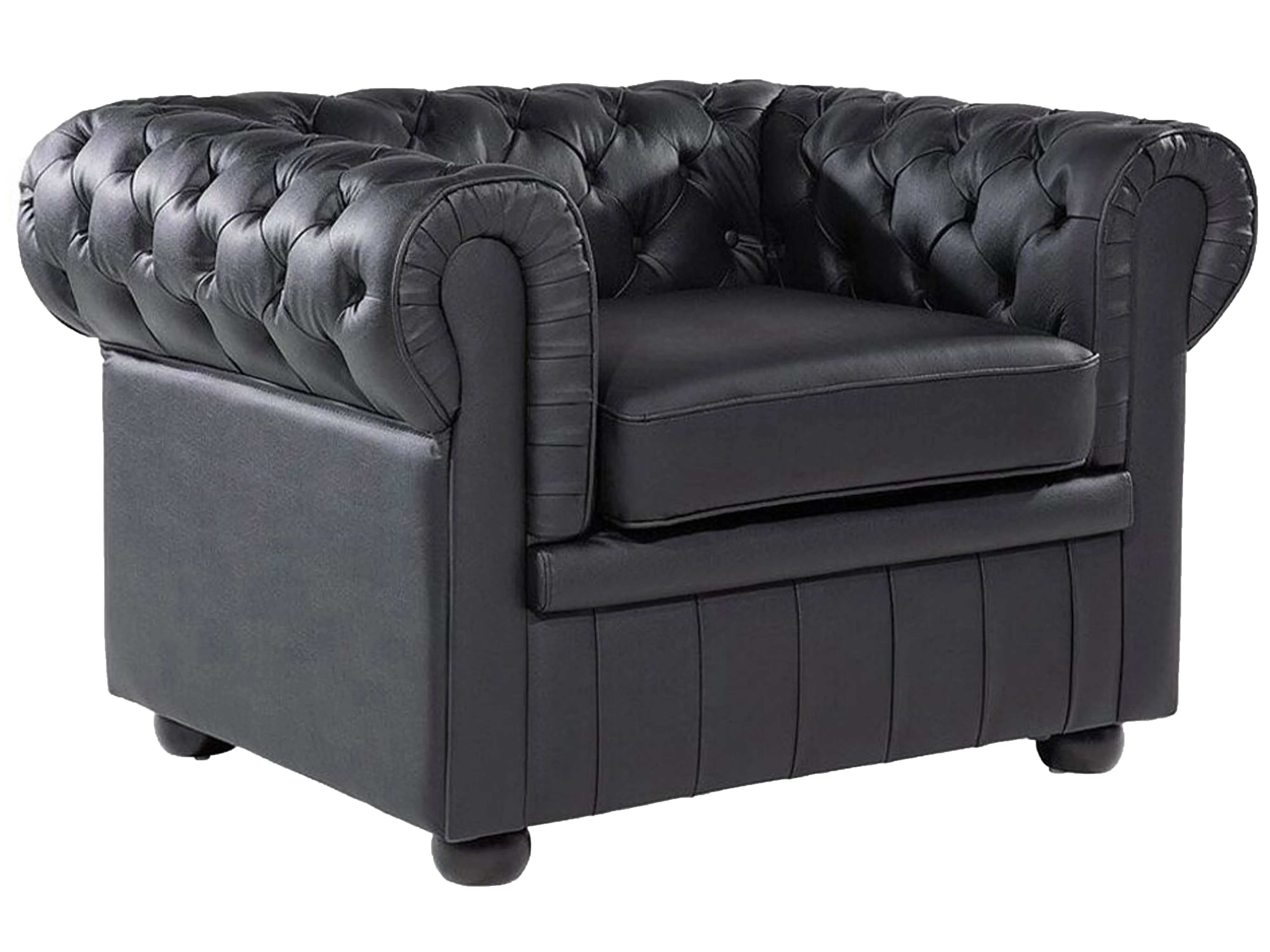Bankenset 4-zits CHESTERFIELD Leer Zwart