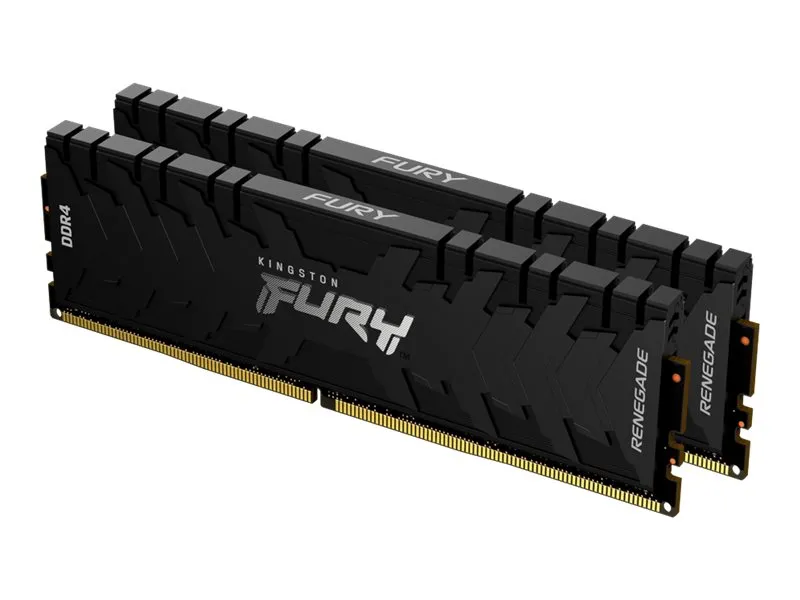 Kingston FURY Renegade - DDR4 - sæt - 16 GB: 2 x 8 GB - DIMM 288-PIN - 5333 MHz / PC4-42600 - CL20 - 1.6 V - ikke bufferet - ikke-ECC - sort