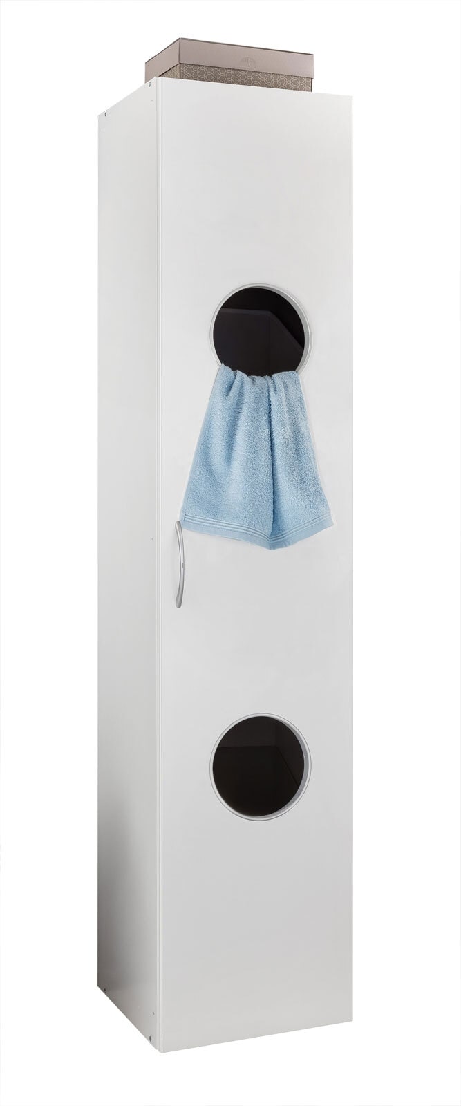 Wäscheschrank Multiraumkonzept 40x185x40 cm weiß