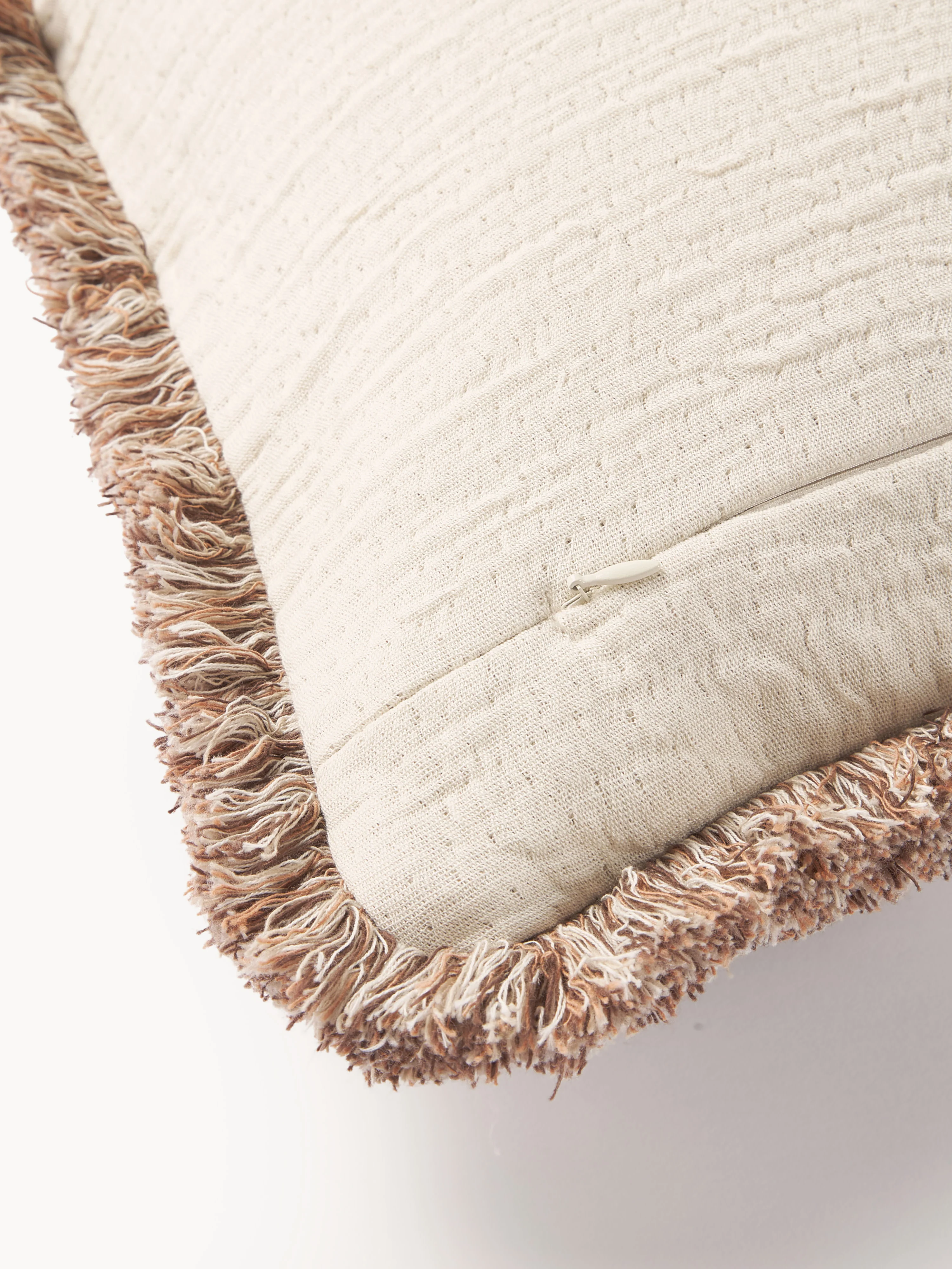 Jacquard kussenhoes Rui met franjes