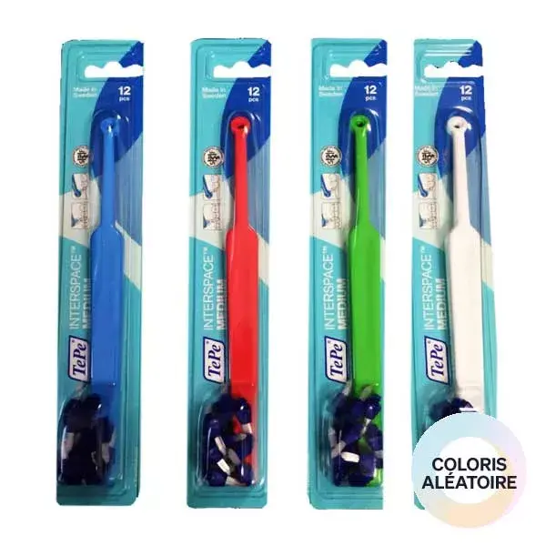 Escova de dentes TePe Interspace tamanho médio + 12 cabeças