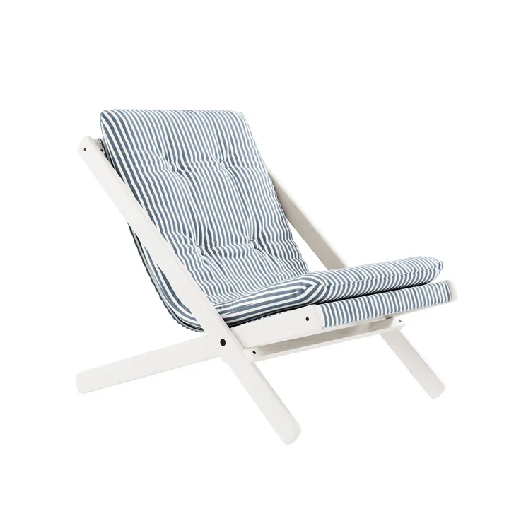 Karup Design - Boogie Klappstuhl, weiss lackiert / beach blue