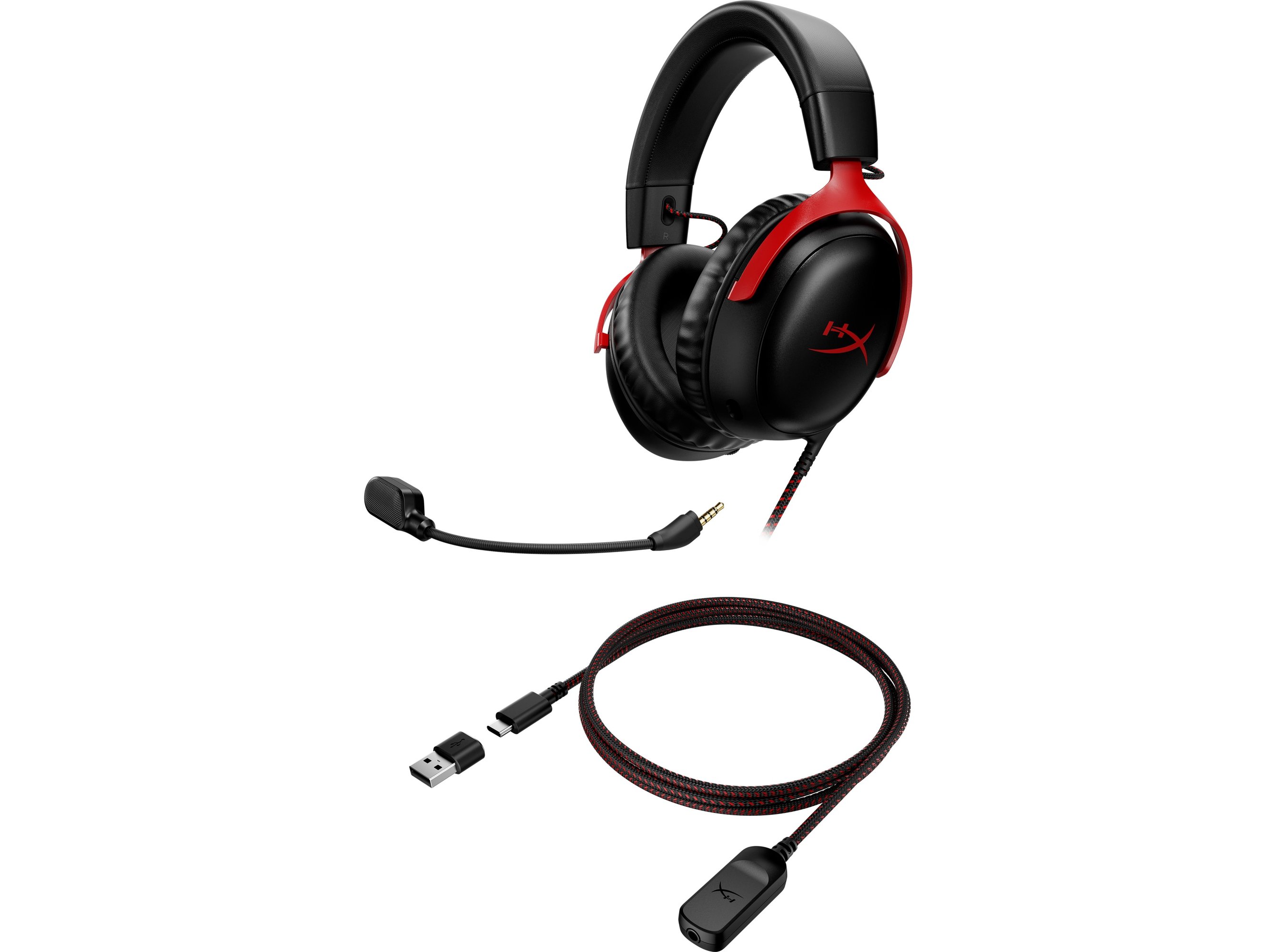 AUSCULTADORES GAMING HYPERX 727A9AA NUVEM III PRETO VERMEL