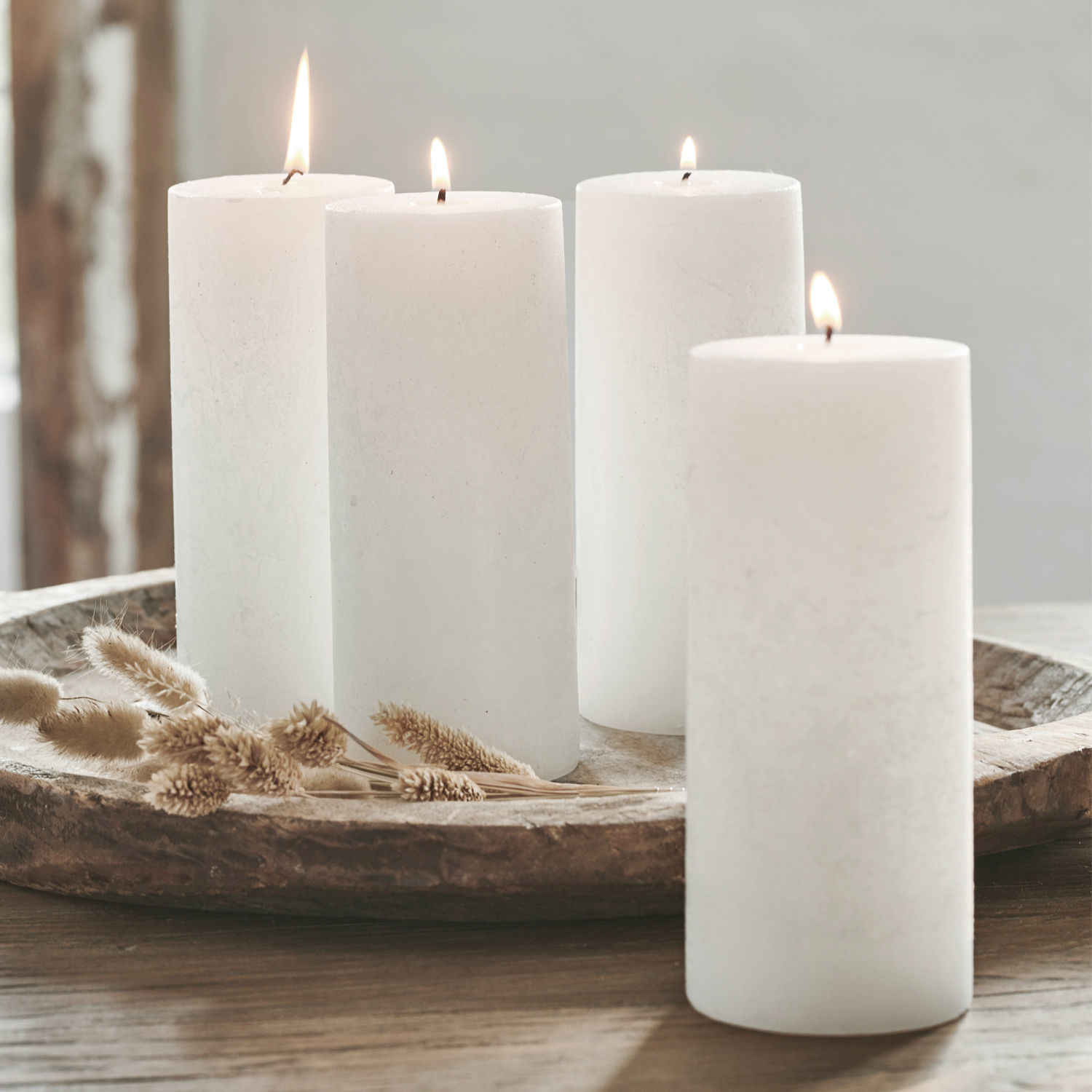 Kerze 4er Set Homel creme