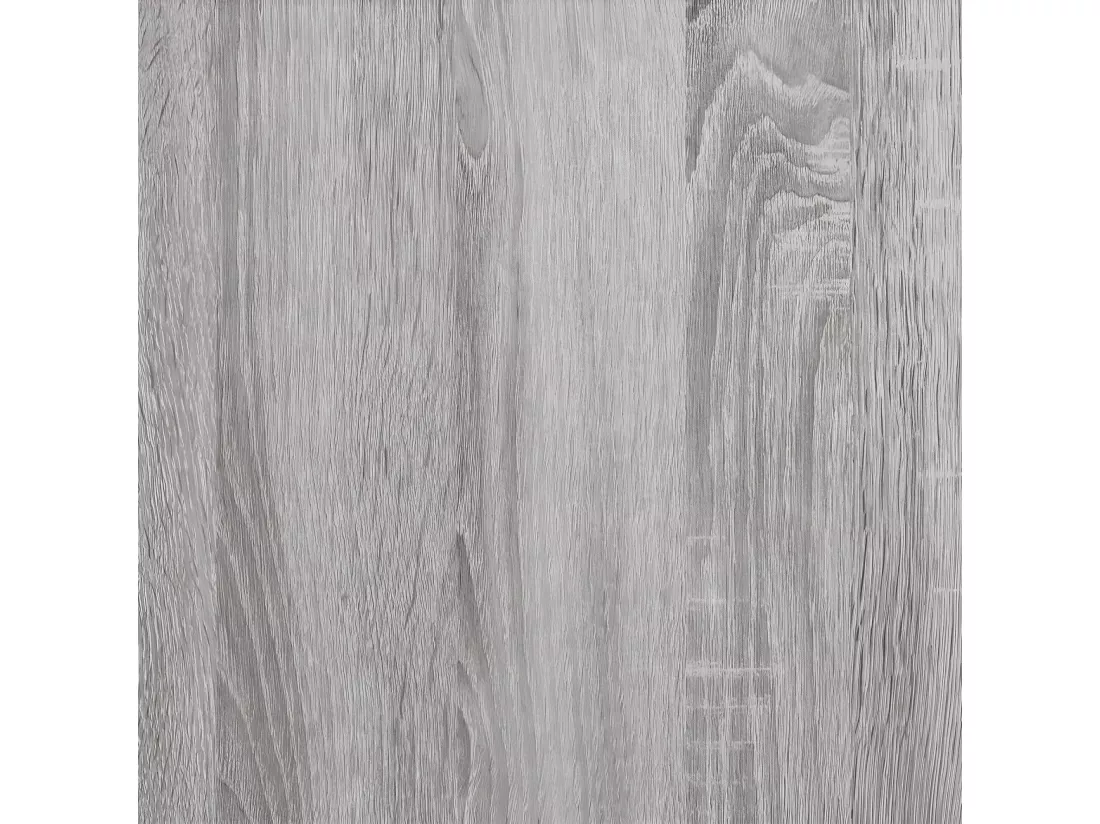 Table console avec tiroirs et étagères gris bois d'ingénierie