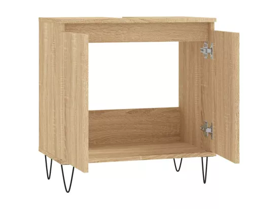 Armoire de bain chêne sonoma 58x33x60 cm bois d'ingénierie