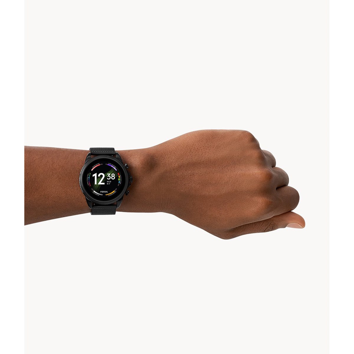 Montre Fossil Gen 6 connectée noirebracelet maille milanaise