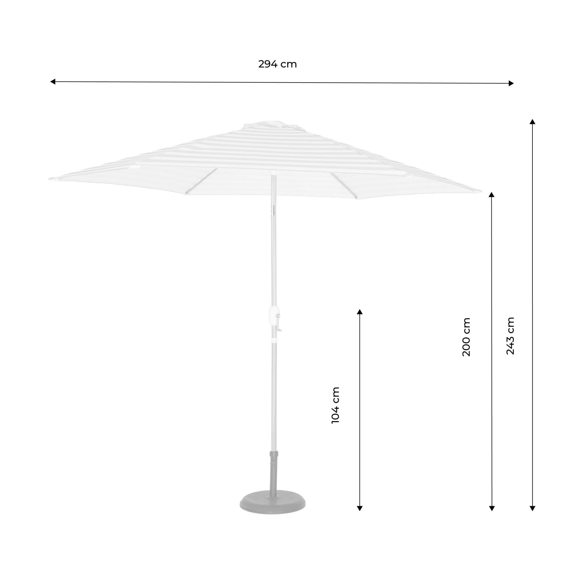 sweeek - Ronde parasol 3m centrale mast met houteffect