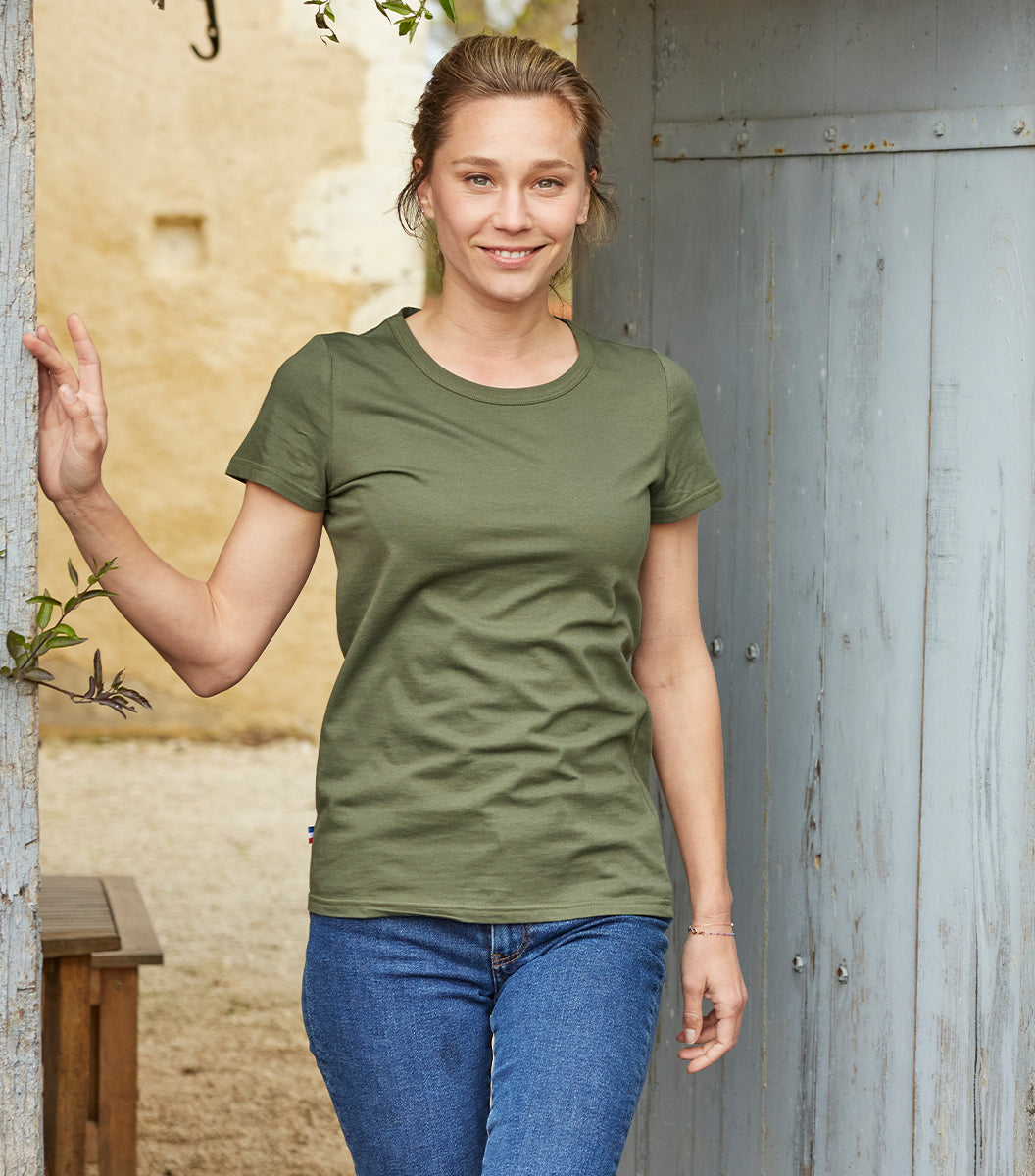 T-shirt Femme Kaki - Intemporel