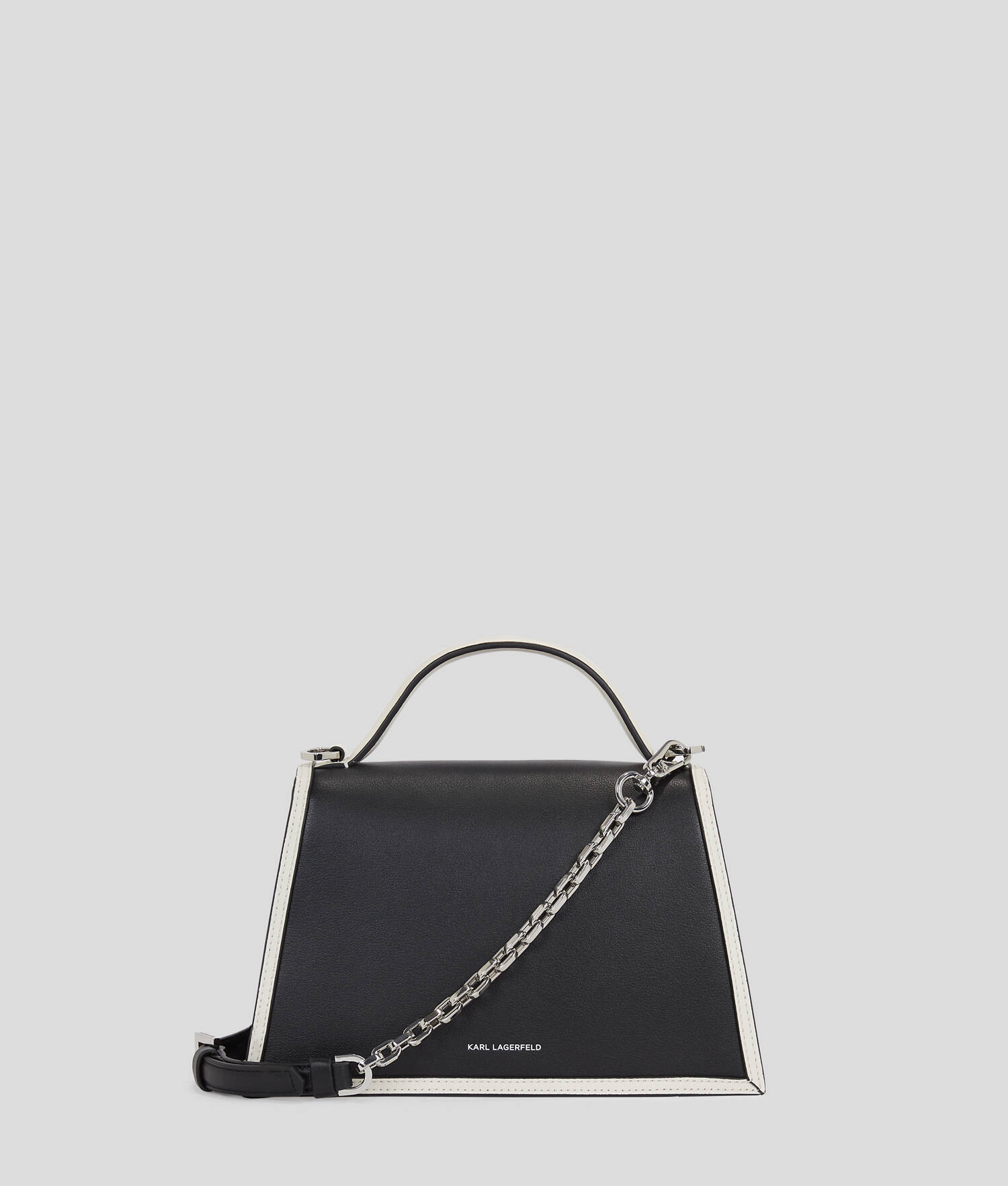 PETIT SAC BANDOULIÈRE K/SIGNATURE - Noir/Blanc