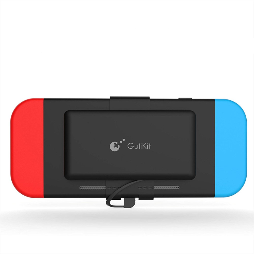 Aufsteckbare USB A / USB C Powerbank Reise Ladegerät für Nintendo Switch / Smartphones / Tablets (10000mAh) - Schwarz