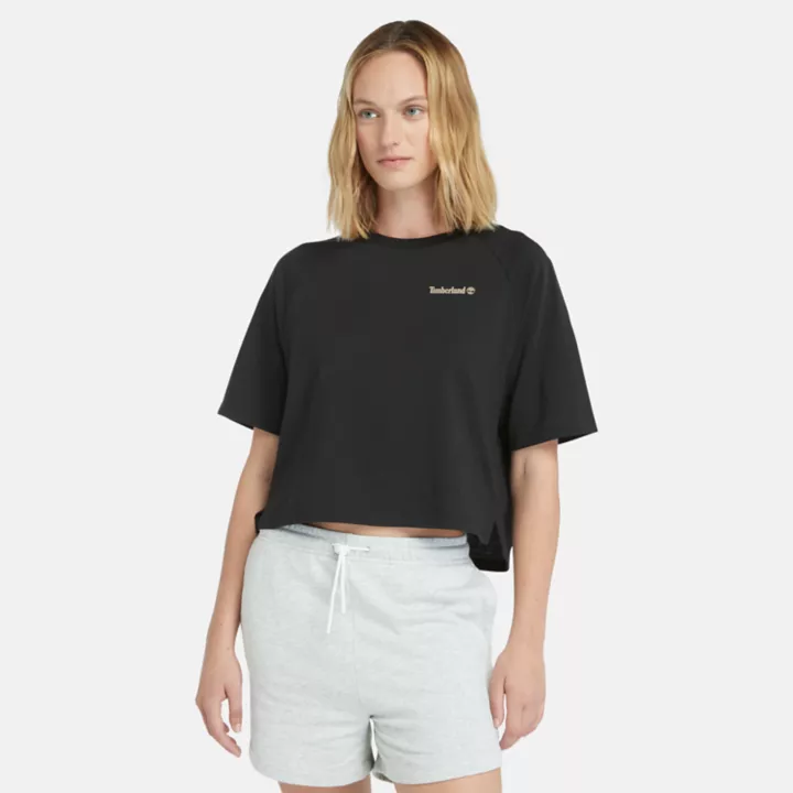 T-shirt évacuant l'humidité pour femme en noir