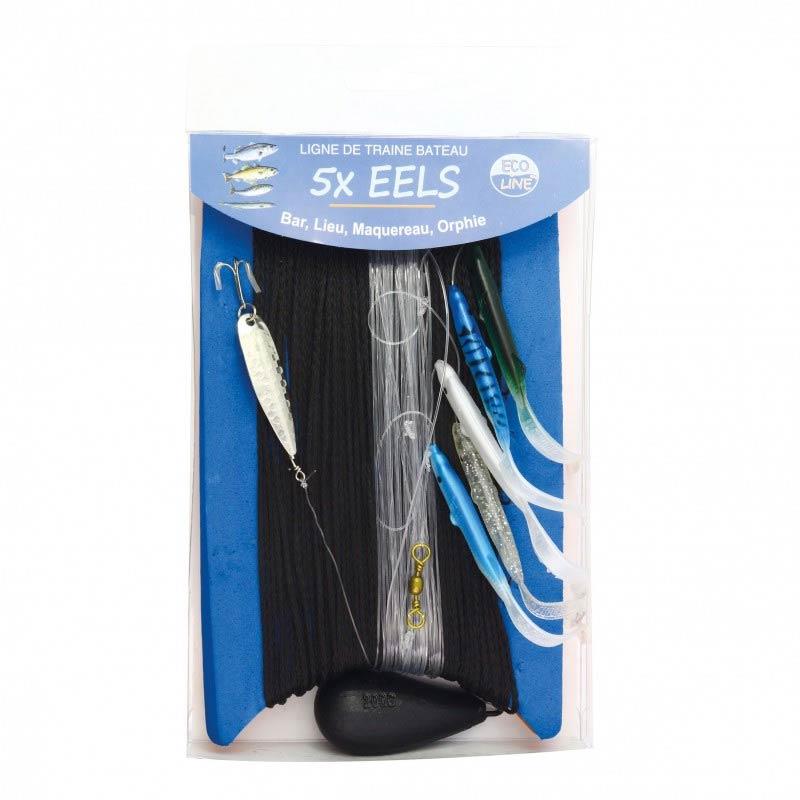 Ligne De Traine Flashmer Bateau 5X Eels + Kit - Ecoline