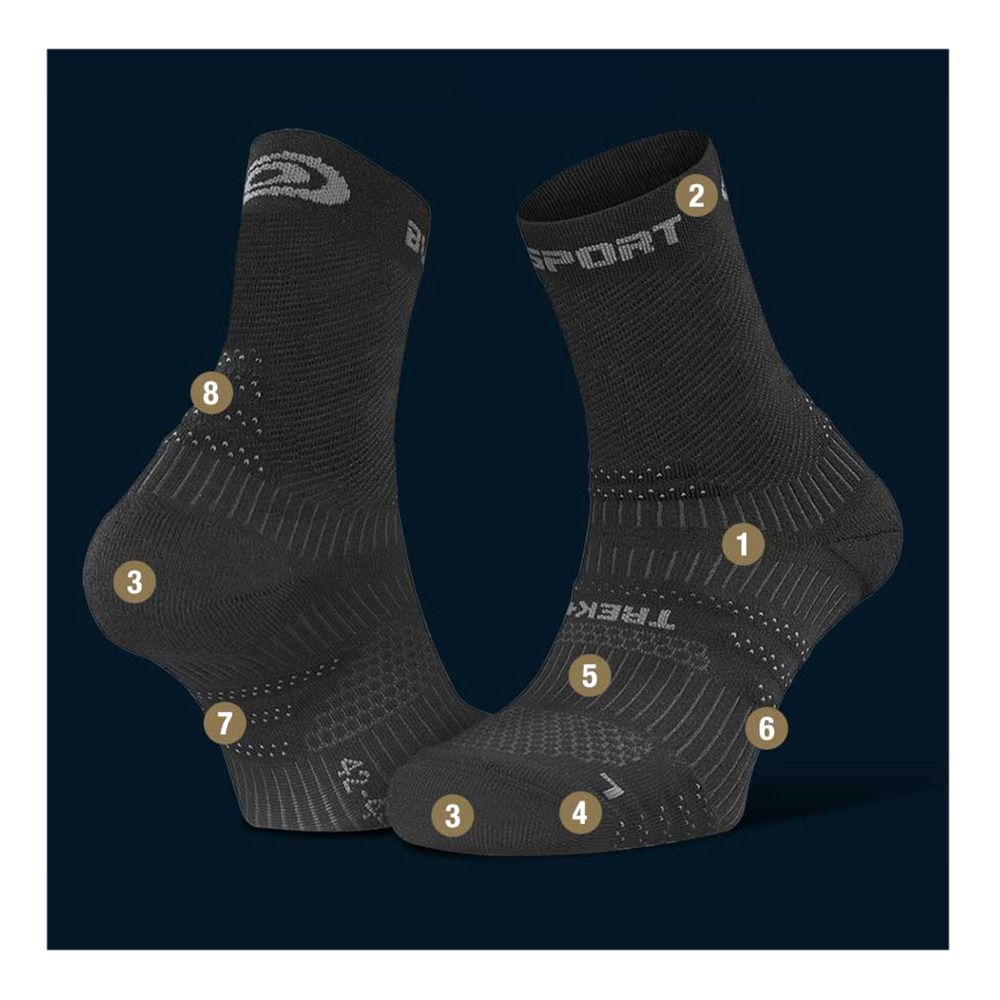 BV Sport TREK+ EVO - Chaussettes noir/gris
