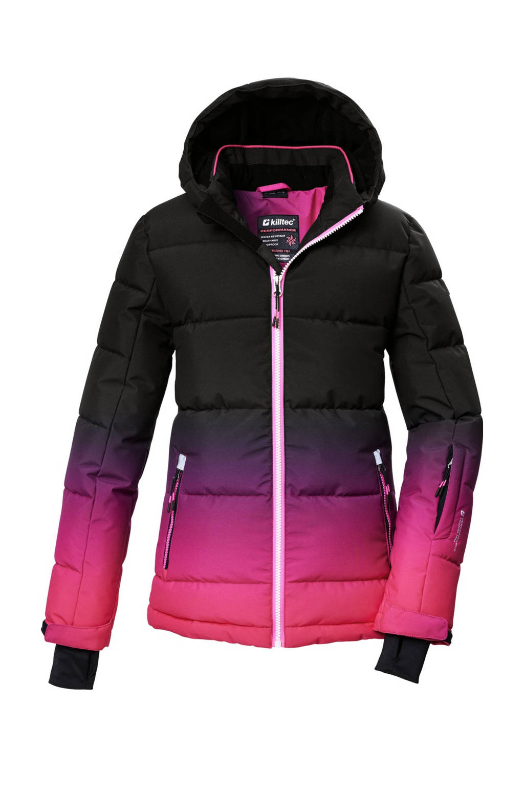 Killtec ski-jack zwart/roze