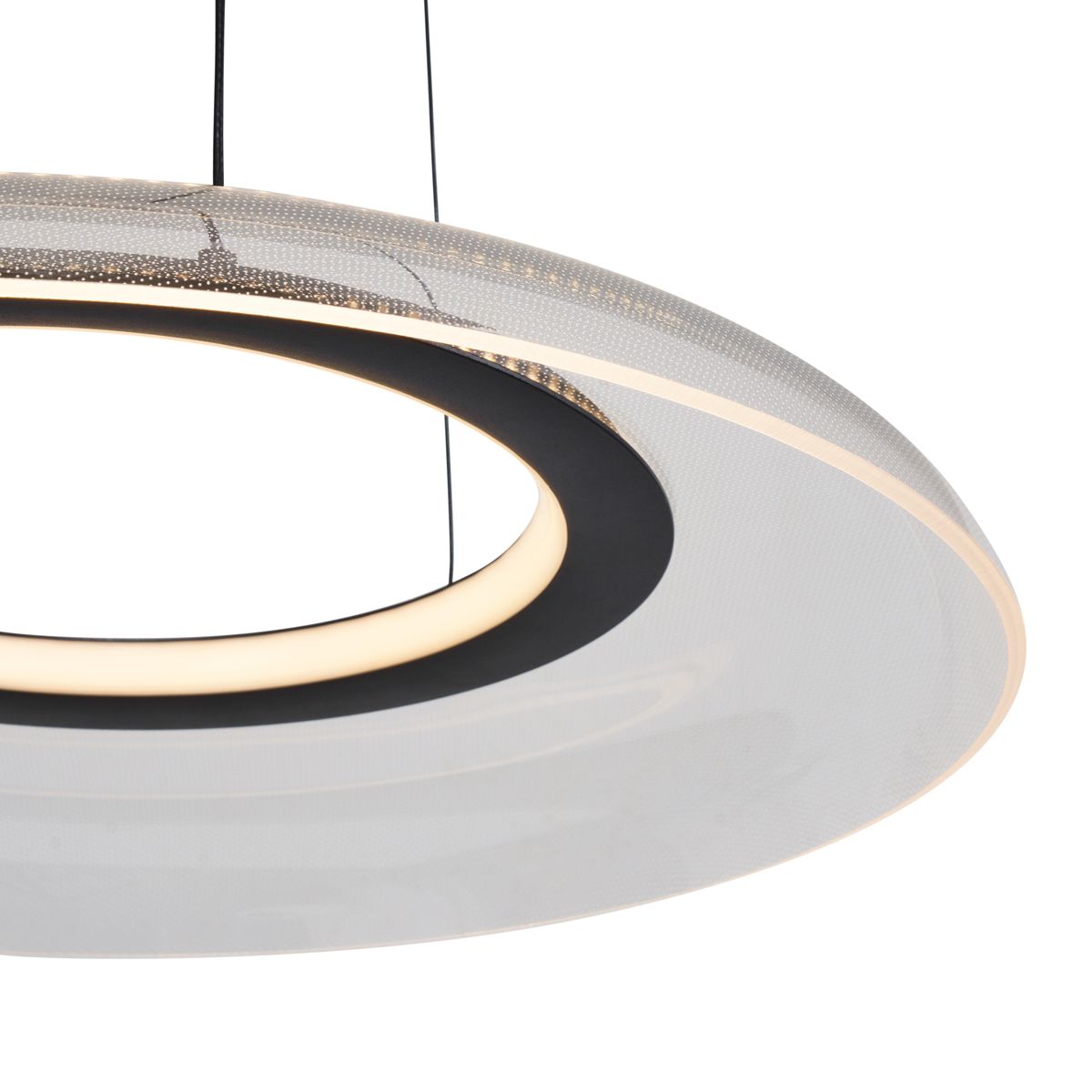 Design hanglamp zwart en transparant 3-staps dimbaar - Scacrylic