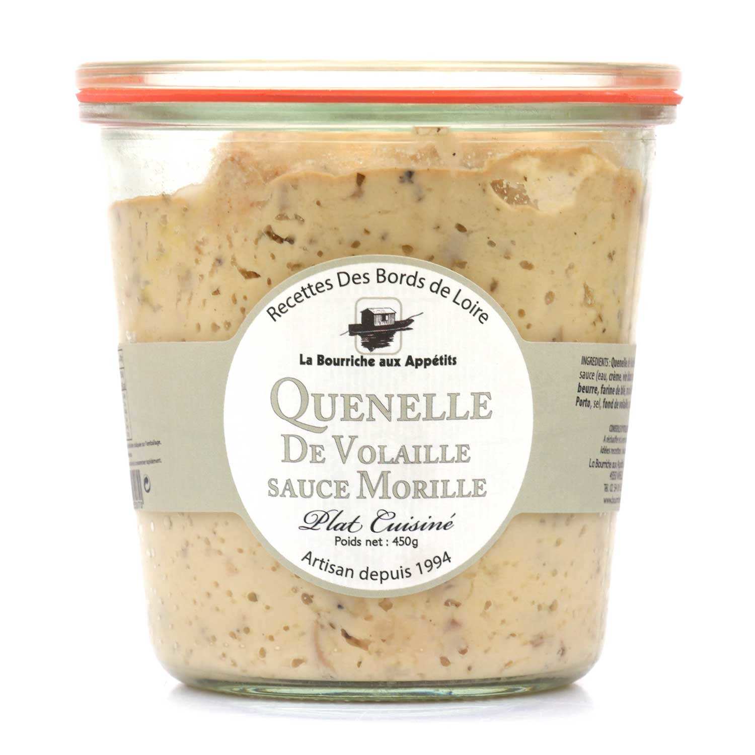 Quenelle de volaille sauce morille