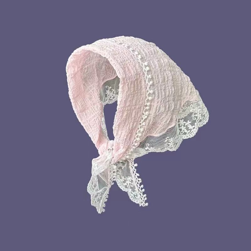 BeDaisy - Driehoeksbandana met kanten rand
