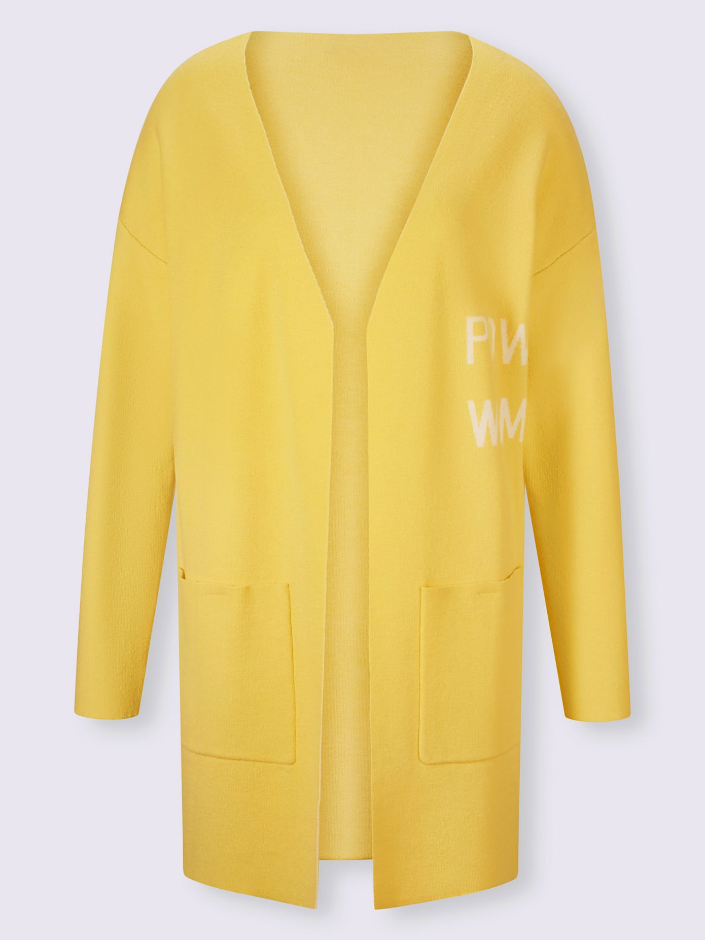 Veste en tricot forme ouverte et longue tendance