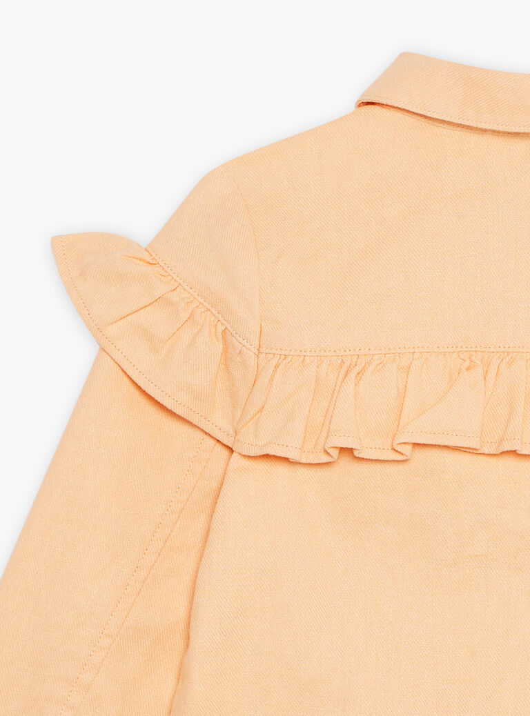 Veste orange clémentine à volants