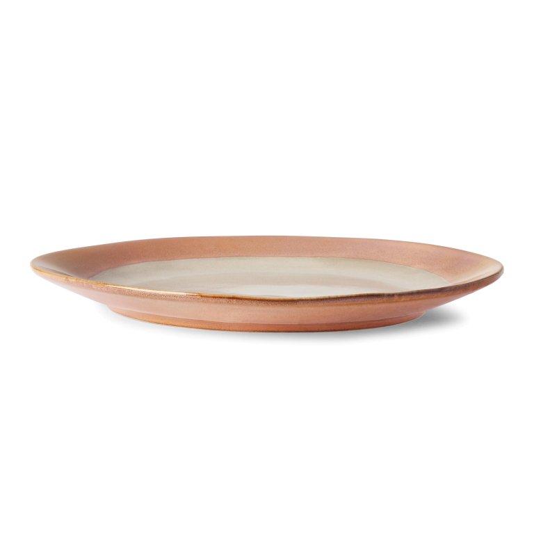 HKliving 70's Ceramic dinerbord Ø29 set van 2 mineral