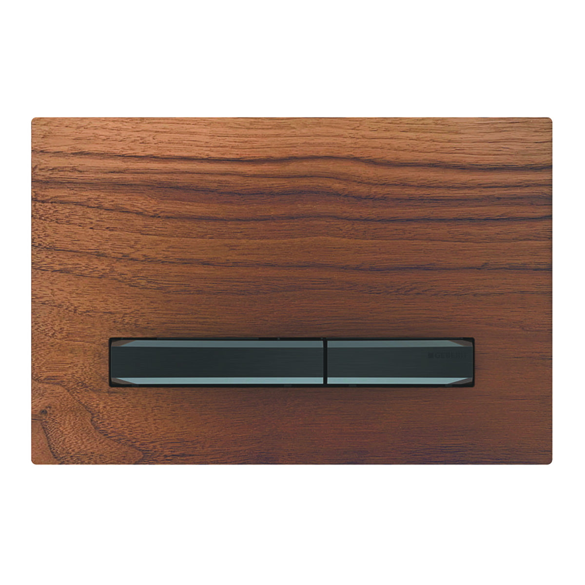 Geberit Sigma 50 Square drukplaat Amerikaanse noten met zwarte knoppen