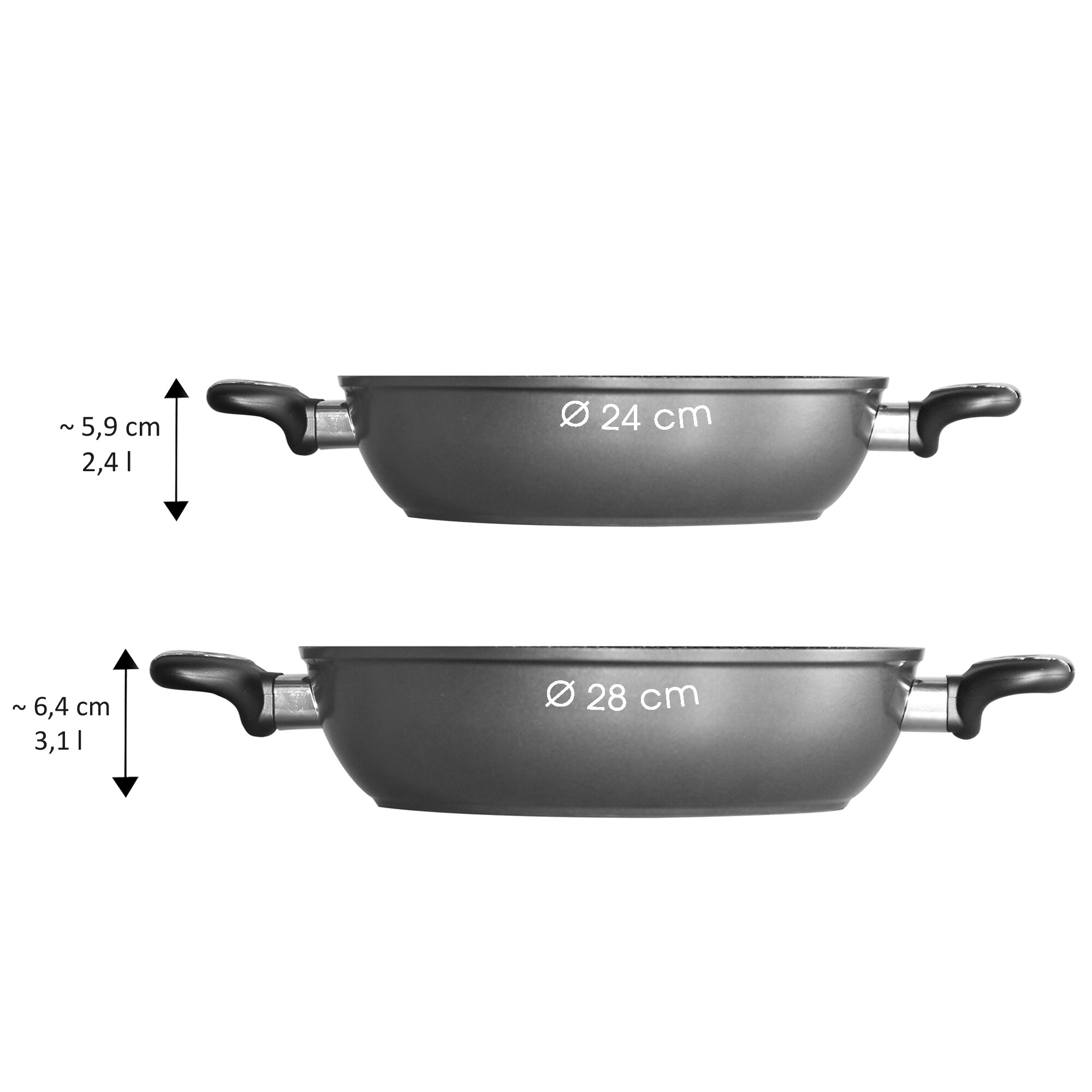 STONELINE® Gourmundo Servierpfanne 28 cm, Made in Germany