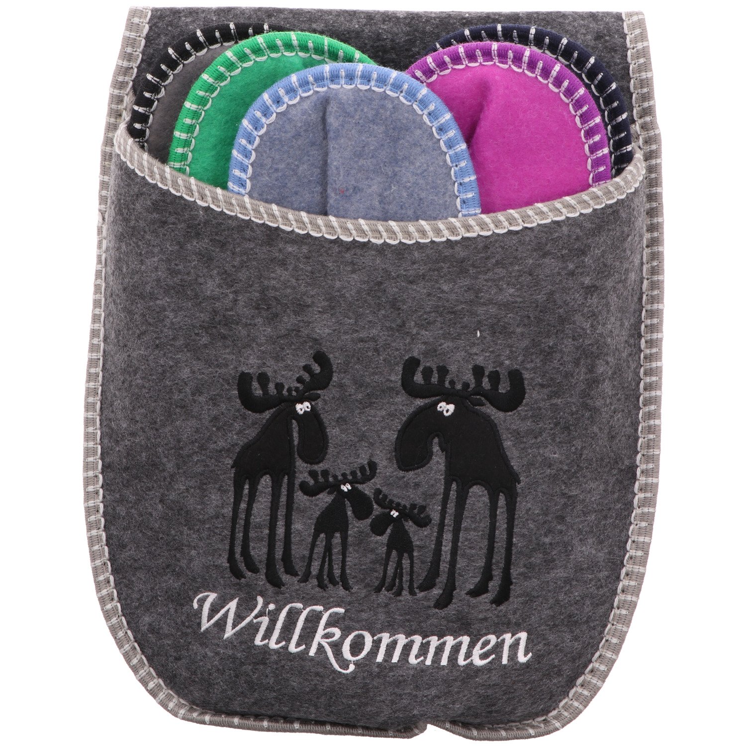 Home Comfort 5er-Set Unisex-Hausschuhe Mehrfarbig
