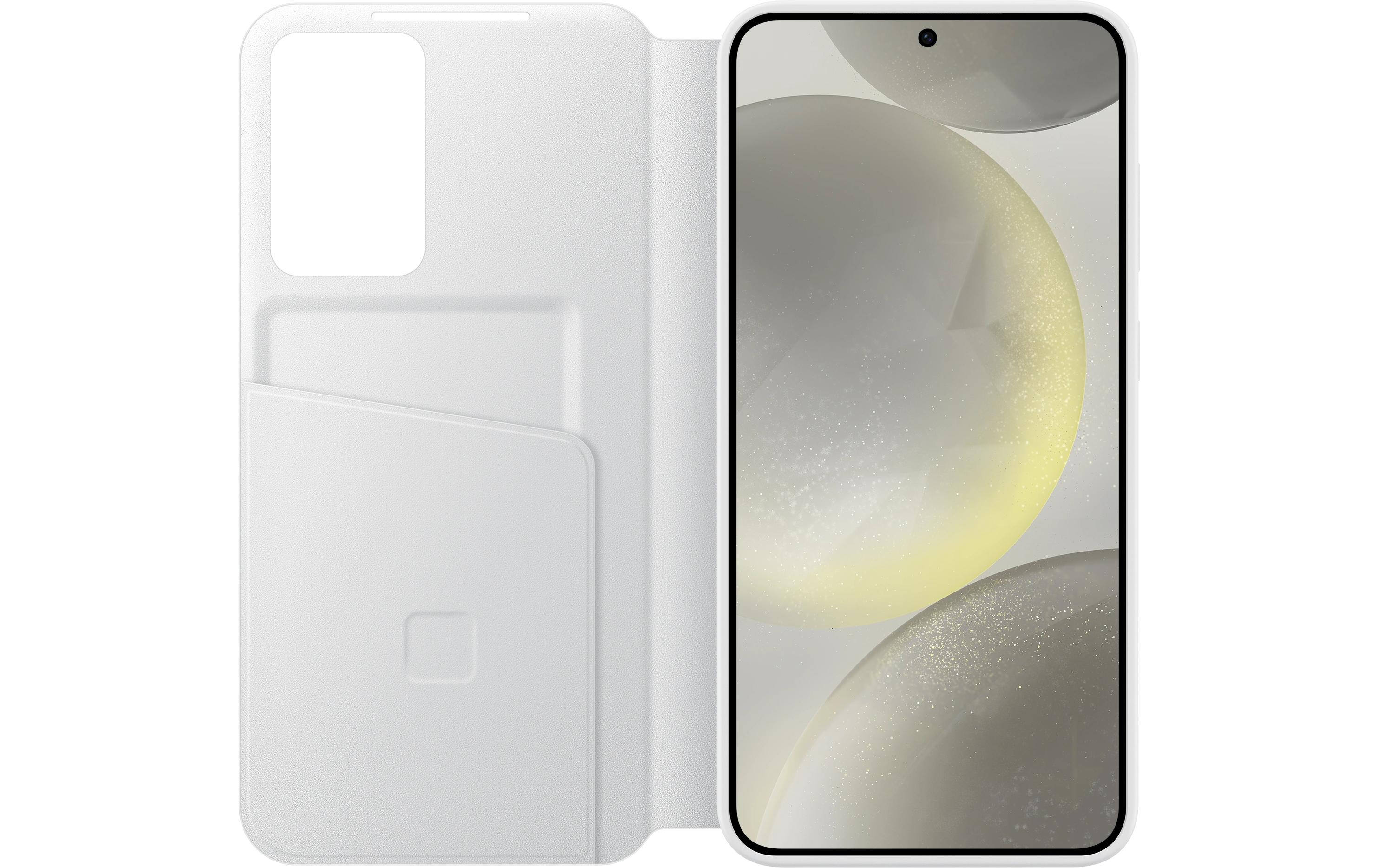 Book Cover Smart View Galaxy S24+ WeissSchutzhülle mit Touch-Interface für das Samsung Galaxy S24+