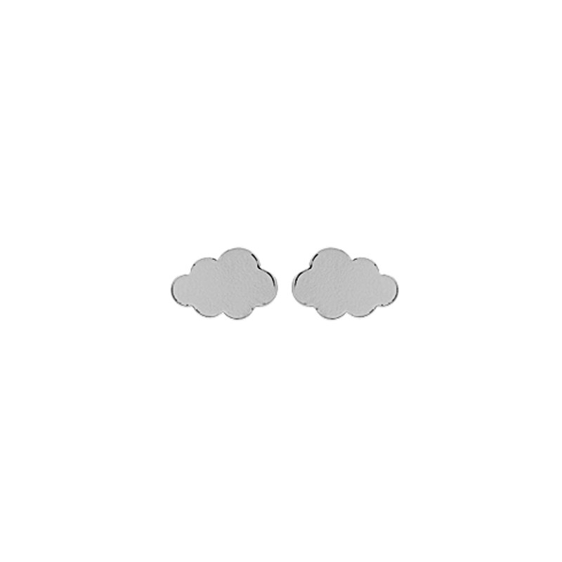 Boucles d'oreilles puces plaqué or ou argent NUAGE - Lorenzo R