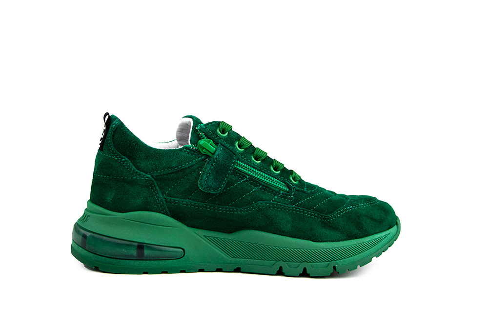Red Rag Sneaker Green Suede