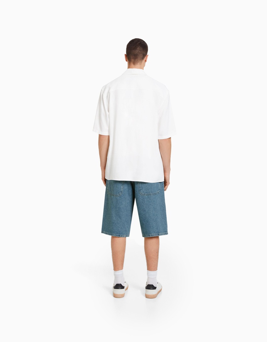 Bermudas largas de ganga