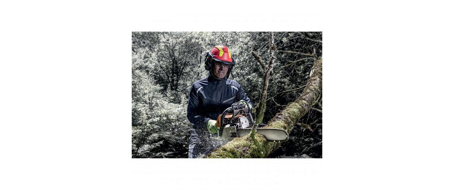Schutzhelm Pheos Forestry, Rot<br>Forsthelm Komplettset