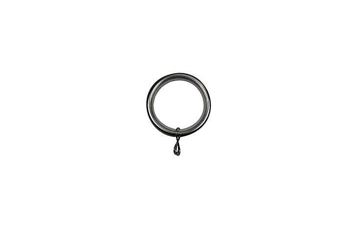 10 anneaux pour barre à rideau Athens GoodHome Ø28 mm gris