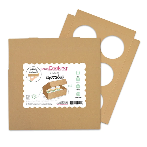 2 boîtes pour 6 cupcakes Scrapcooking
