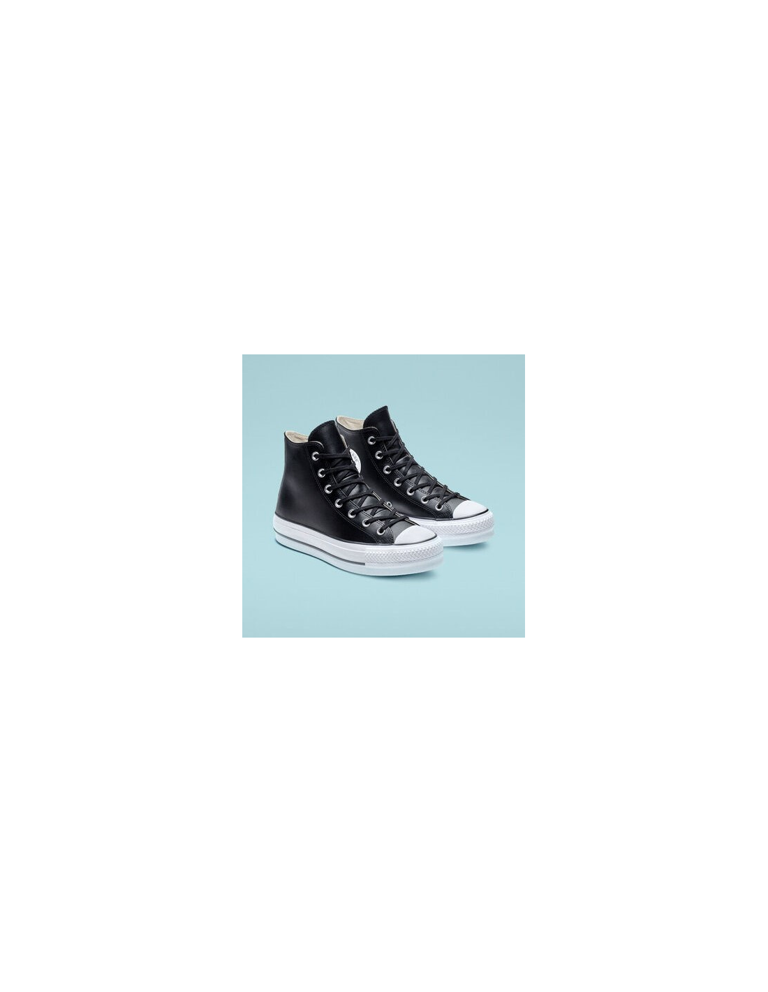 converse sneakers compensées montantes femme chuck taylor lift clean hi noir