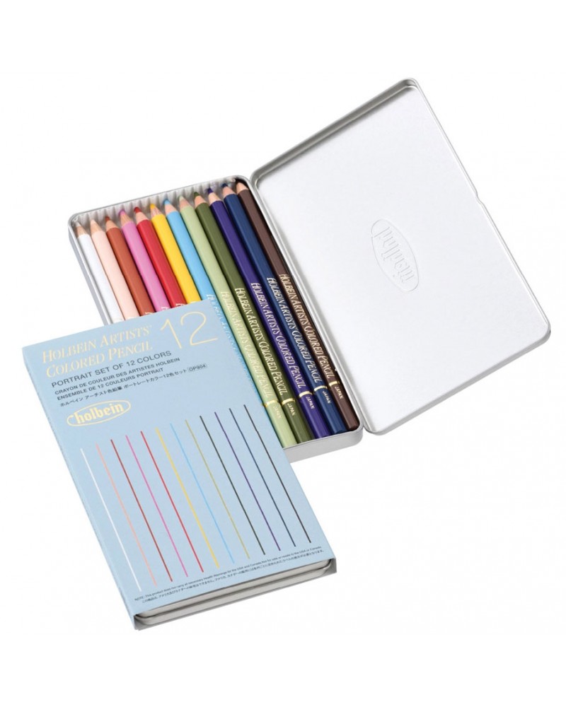 Portrait set 12 crayons de couleurs Holbein