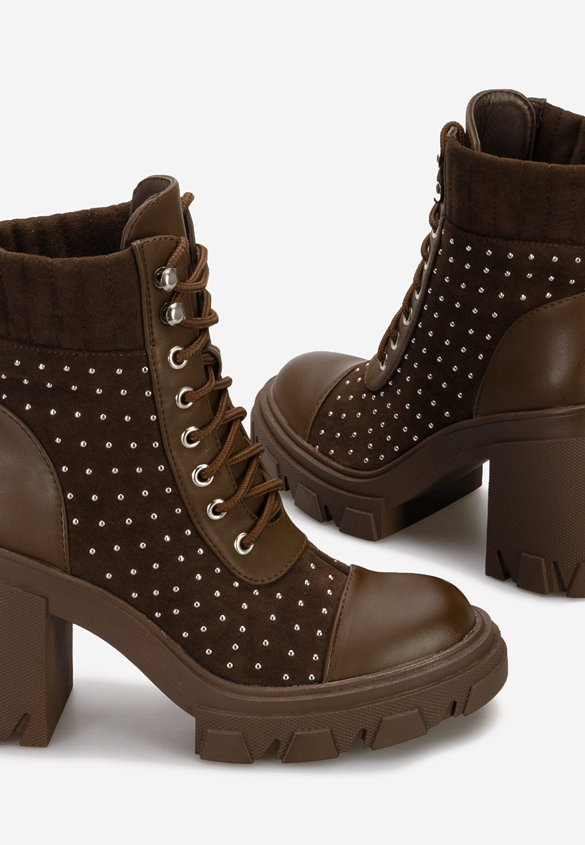Bottines à talon bruns Molina