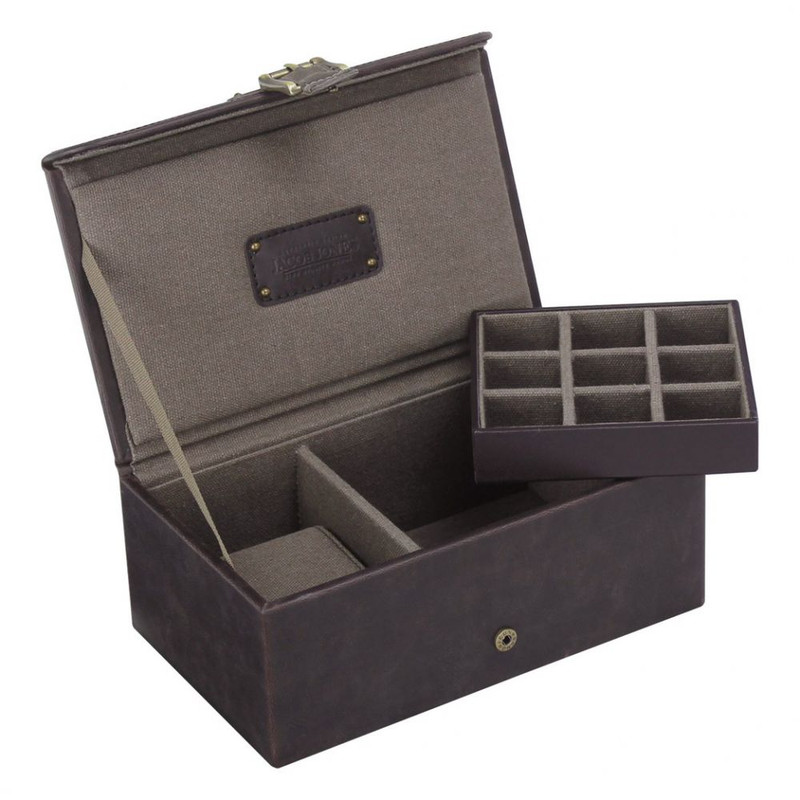 Ecrin Jacob Jones, Montres et boutons de manchette. Marron