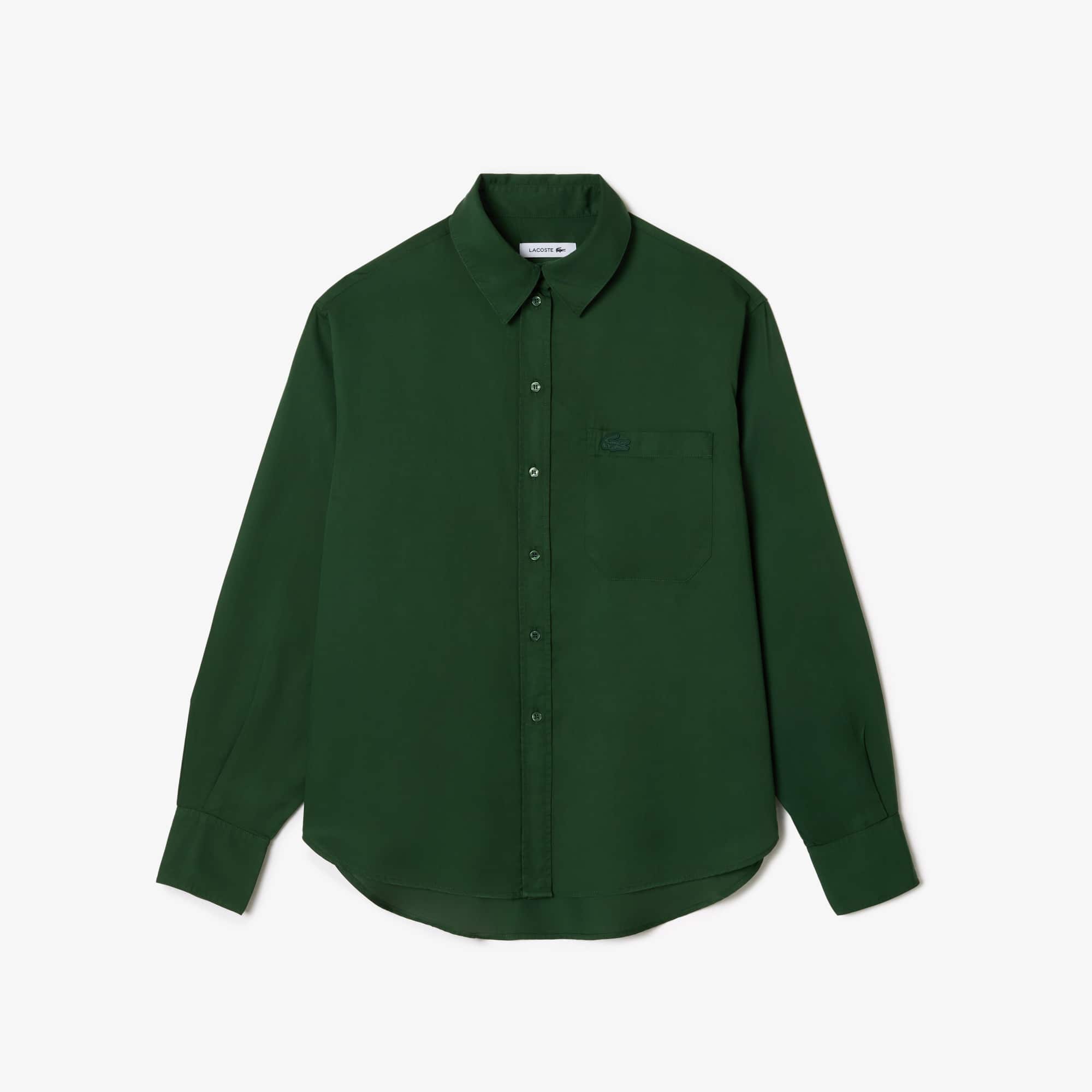 Chemise fluide oversize en lyocell Chemises & Hauts - Vert - Lacoste - Femme