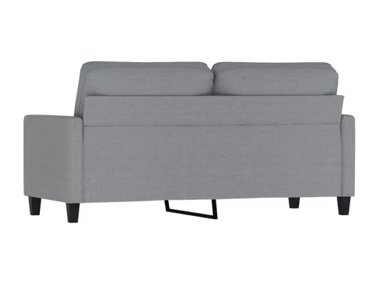 Canapé à 2 places Gris clair 140 cm Tissu