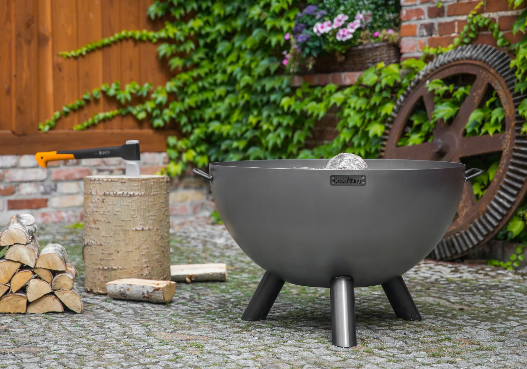 Tiefe Feuerschale Premium „KONGO“ 85 cm