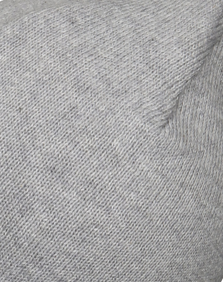 Strick-Bindemütze BASIC STRICK in hellgrau melange