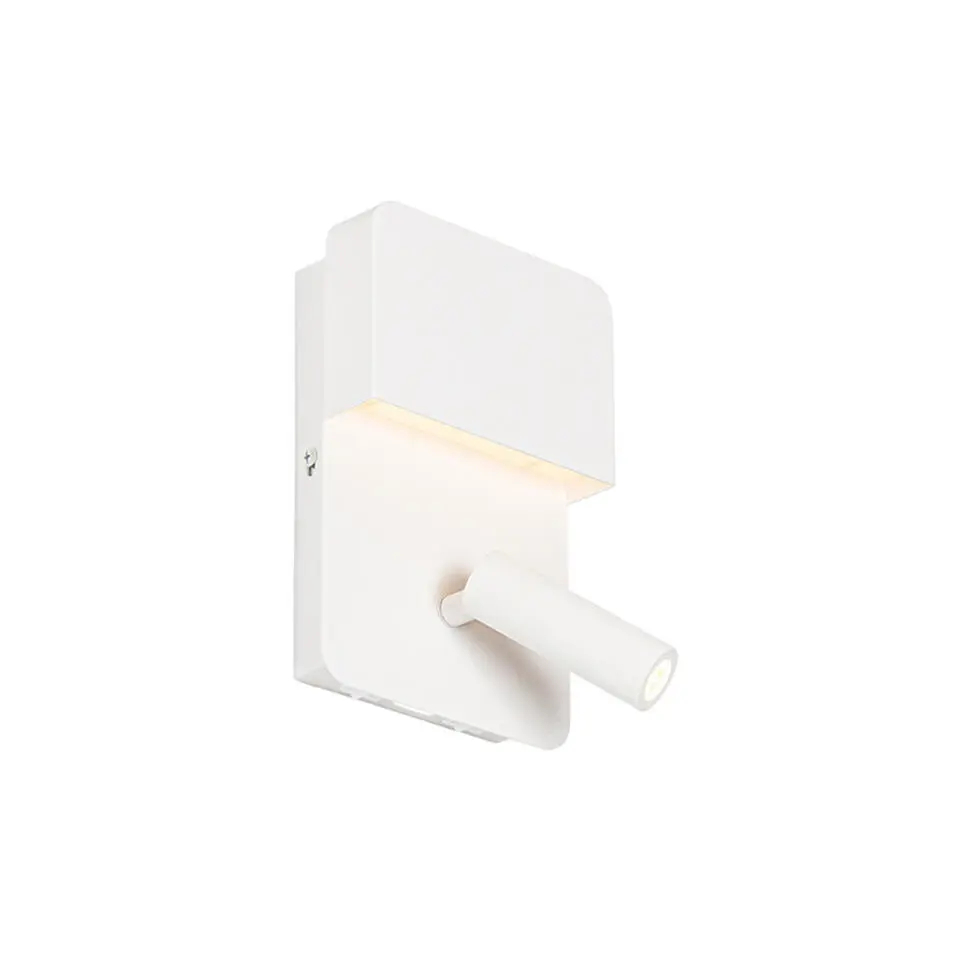 Qazqa wandlampen robin wit geïntegreerde led