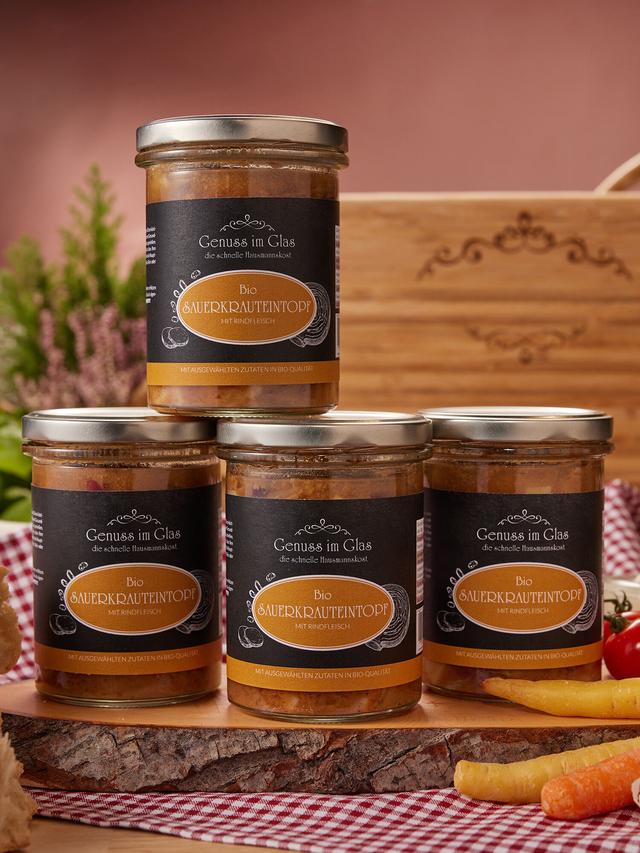 Bio Sauerkrauteintopf mit Rind, 4er-Set