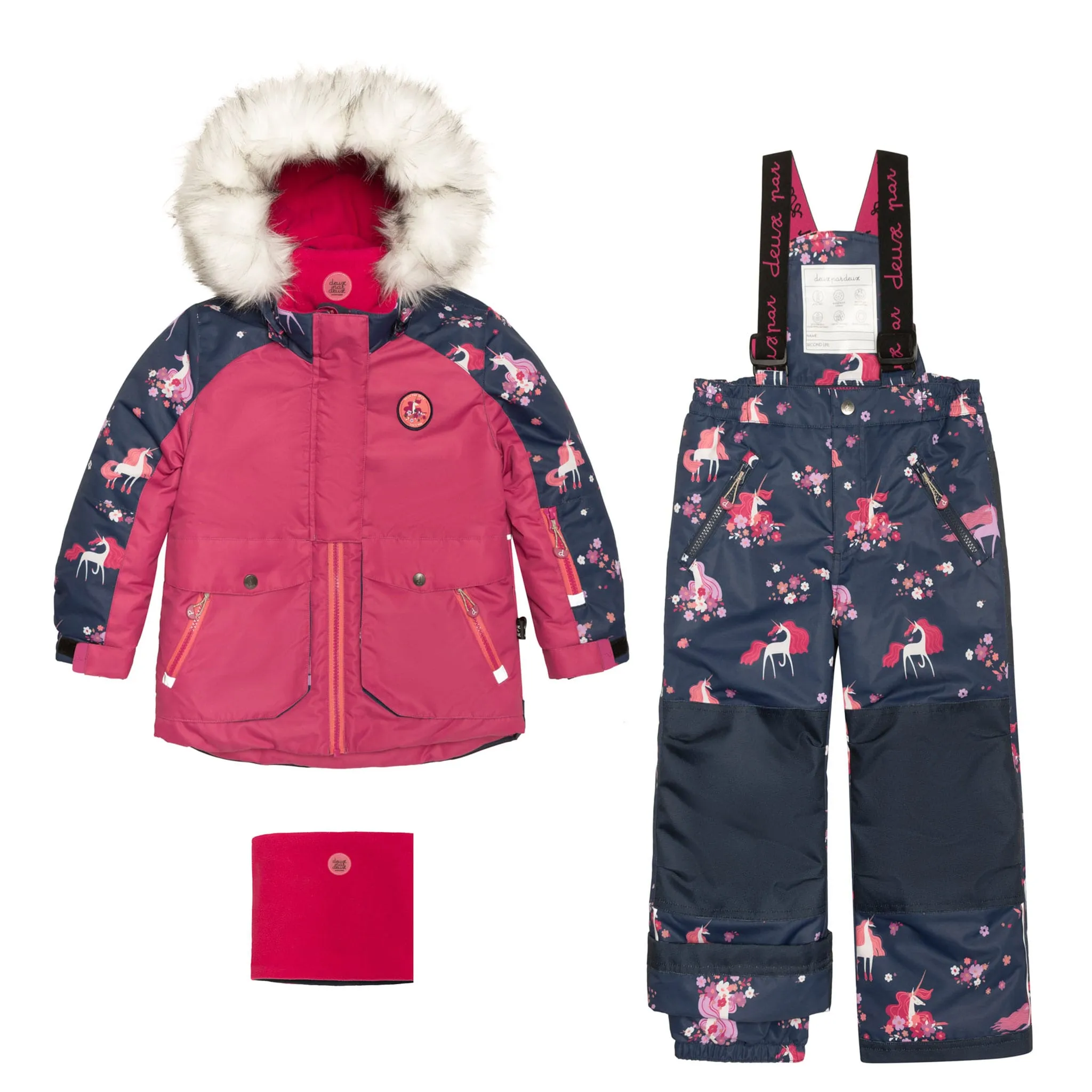 Deux par Deux Habit de Neige 2 Pièces Licornes 7-12ans