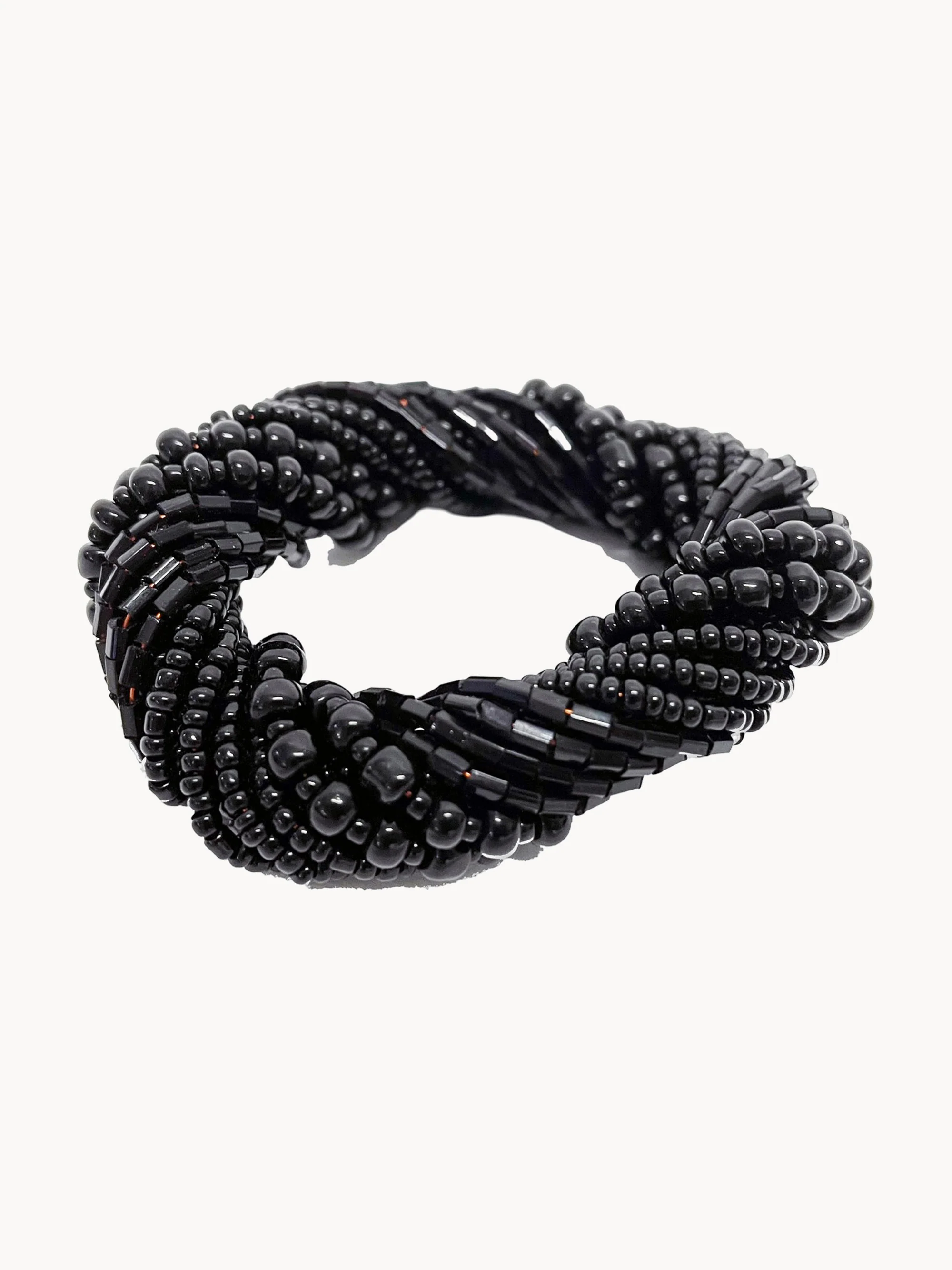 Handgeweven servetring Beaded